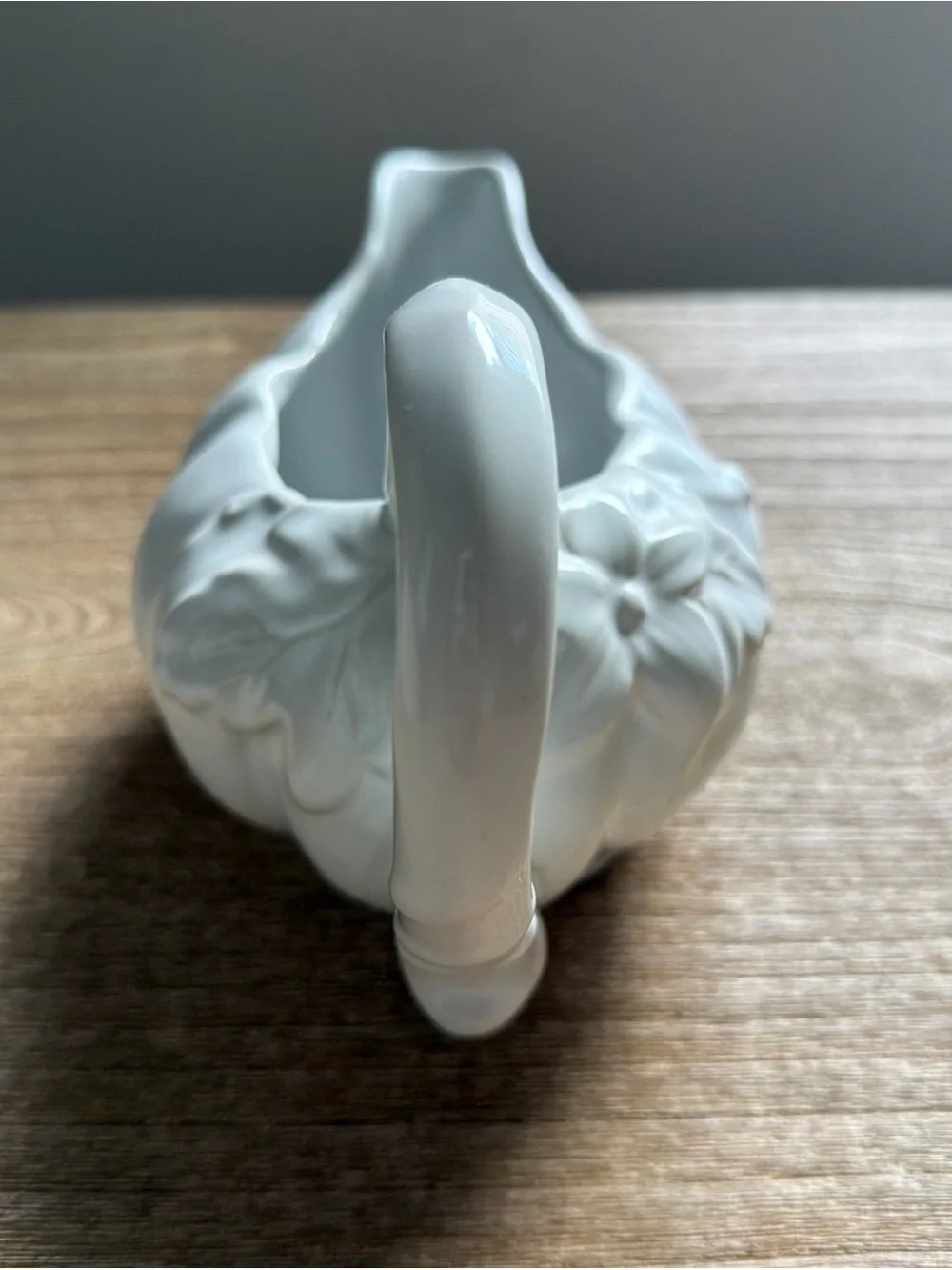 Williams Sonoma Figural Pumpkin Stoneware Gravy Boat